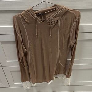 Splits59 Tan Hooded Top